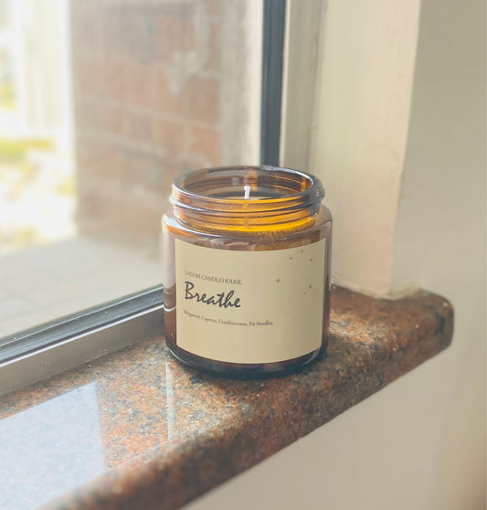 LAGOM Breathe．Soy Wax Scented Candles．Citrus & Woody Scent